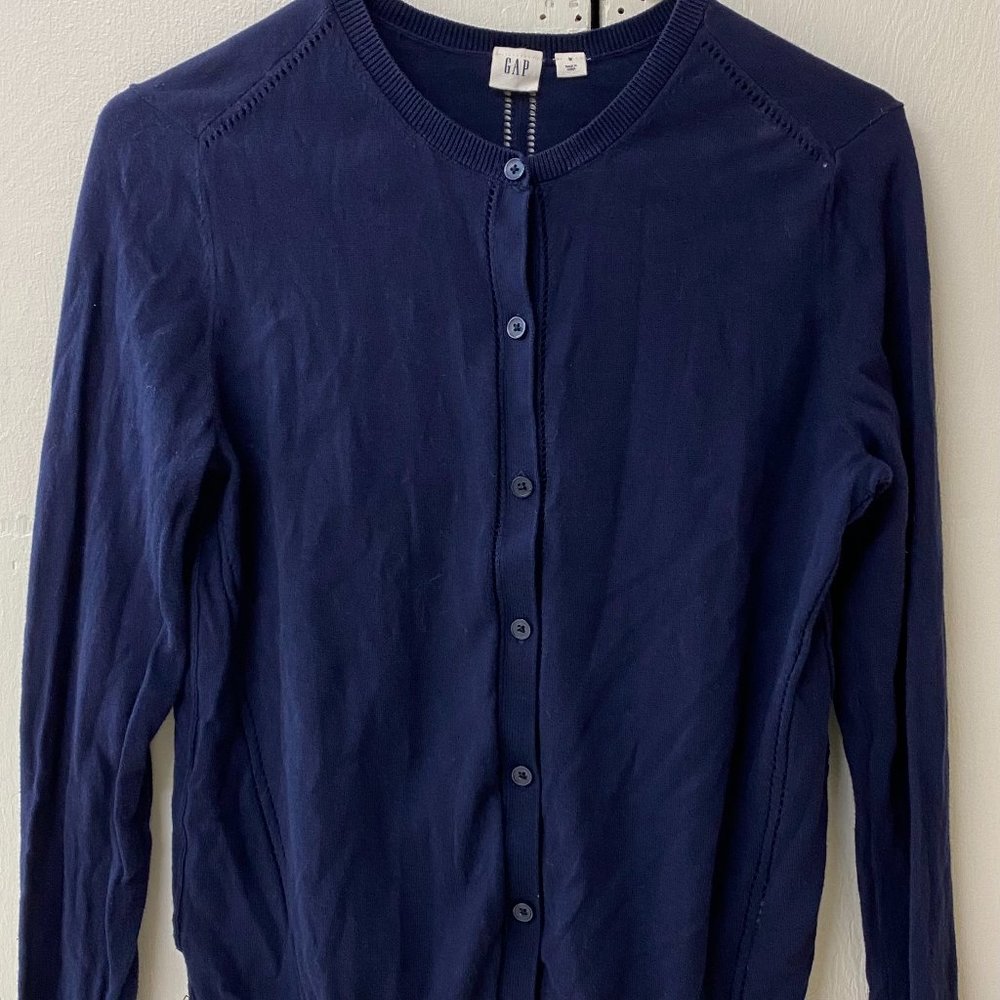 Gap Navy Blue Button Up Cardigan